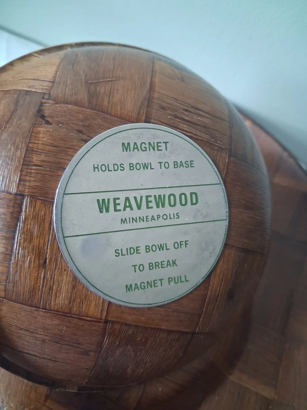 Vintage MCM Weavewood Magnetic Chip & Dip Set